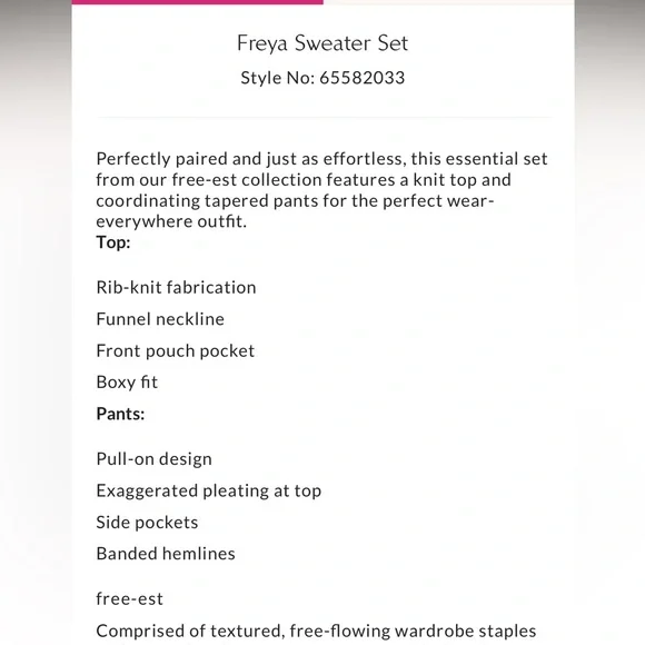 Free People Beach Freya Sweater Set Knit Pants and Top Cream Tan Vacation Set - Picture 5 of 12